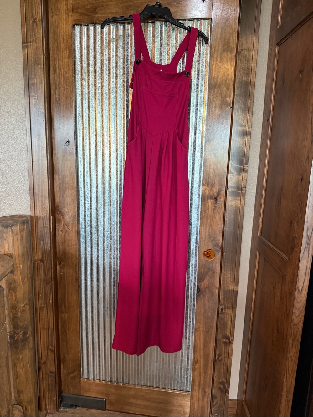Halara sz small red waffle knit jumpsuit - so cute! nWOT